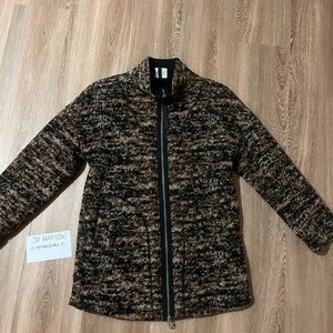 Varley Brown and Black Teddy Jacket